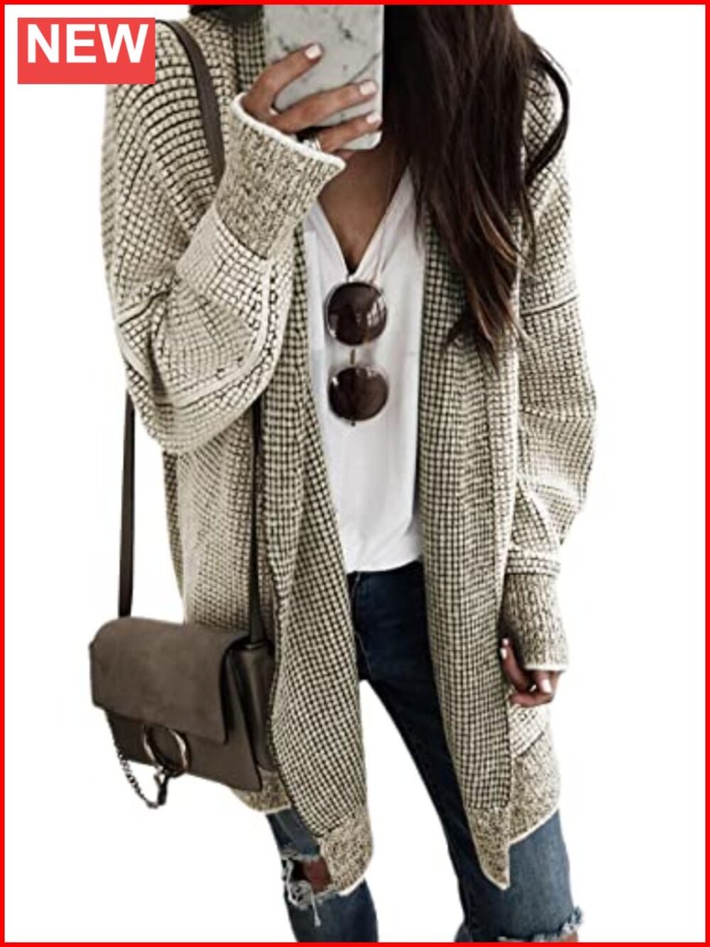 Oversized Cardigan Women Fall Winter Knit Heavyweight Long Sleeve Loose